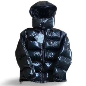 SHINY BLACK IRONGATE JACKET DETACHABLE